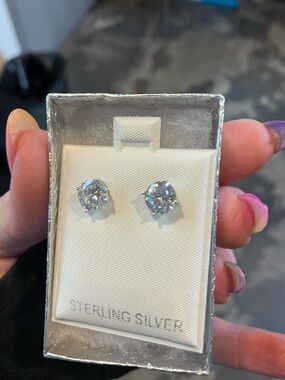 Clear CZ Stud Earrings - Classic Sparkle